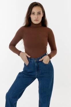 8306 - Cotton Spandex Turtleneck -Builtd Store 8306 capuccino