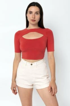 83071GD - Cut Out Crop Top -Builtd Store 83071GD Bisou1
