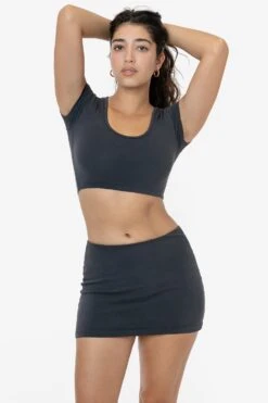 83072GD - Garment Dye Micro Crop Tee -Builtd Store 83072GD 8384GD DOLPHINBLUE BRITTANY 1k