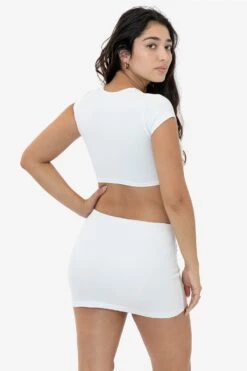 83072GD - Garment Dye Micro Crop Tee -Builtd Store 83072GD 8384GD WHITE BRITTANY 3k