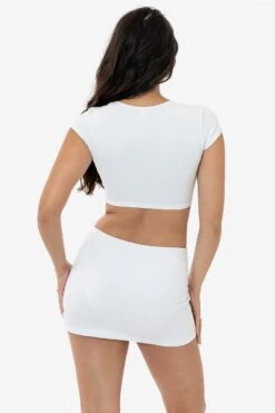 83072GD - Garment Dye Micro Crop Tee -Builtd Store 83072GD 8384GD WHITE BRITTANY 4k