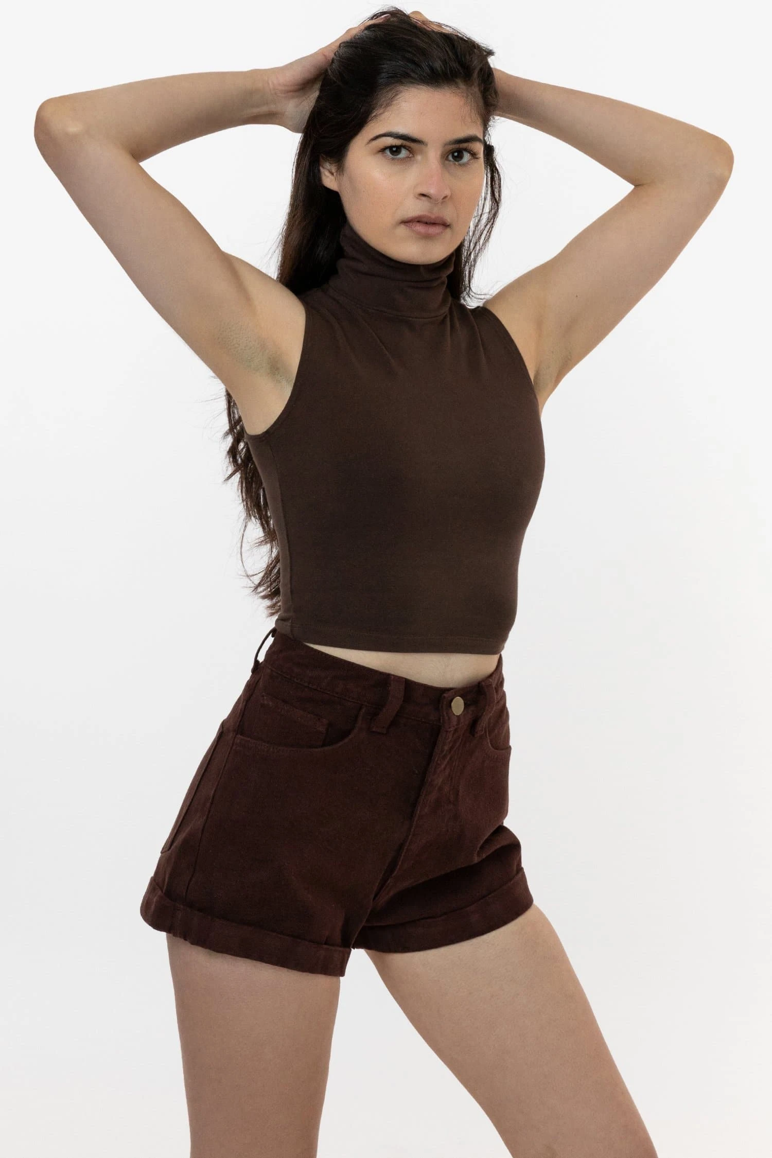 83073GD - Garment Dye Sleeveless Turtleneck Crop Top 12 83073GD - Garment Dye Sleeveless Turtleneck Crop Top - Image 12