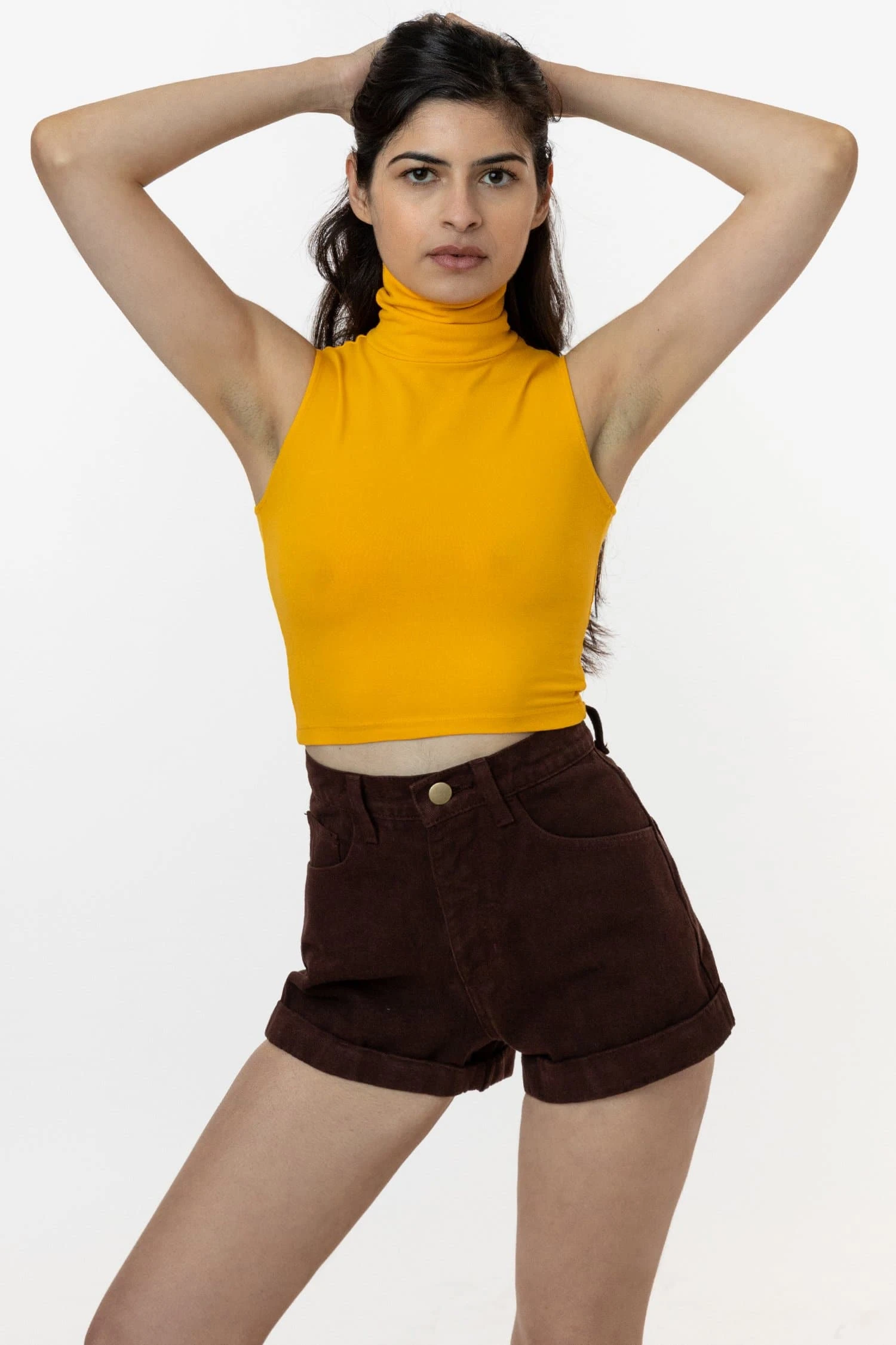 83073GD - Garment Dye Sleeveless Turtleneck Crop Top 5 83073GD - Garment Dye Sleeveless Turtleneck Crop Top - Image 5