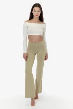 83074GD - Cotton Spandex Long Sleeve Off Shoulder Crop Top -Builtd Store 83074GD FB 2f