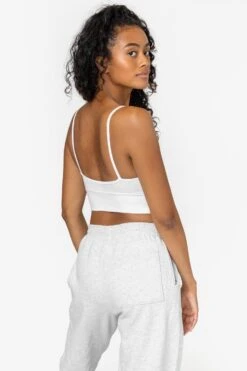 83076GD - Crossover Wrap Crop Top -Builtd Store 83076 WHITE 1