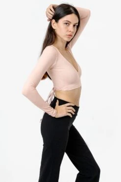 83077GD - Garment Dye Long Sleeve Wrap Top -Builtd Store 83077 KARLA 6 2