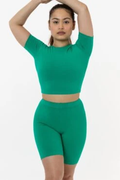 83078GD - Garment Dye Short Sleeve Crop Top 26 83078GD - Garment Dye Short Sleeve Crop Top -Builtd Store 83078 emerald