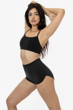 8314GD - Garment Dye Dolphin Hem Hot Short 17 8314GD - Garment Dye Dolphin Hem Hot Short -Builtd Store 8314GD BLACK NATALIE 2