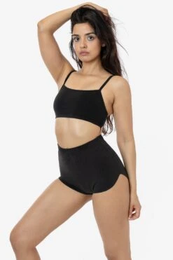 8314GD - Garment Dye Dolphin Hem Hot Short 19 8314GD - Garment Dye Dolphin Hem Hot Short -Builtd Store 8314GD BLACK NATALIE 3