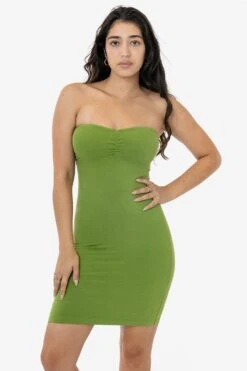 8333GD - Ruched Front Tube Dress 23 8333GD - Ruched Front Tube Dress -Builtd Store 8333D CELERYGREEN 1k