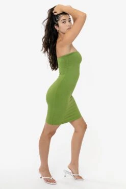 8333GD - Ruched Front Tube Dress 24 8333GD - Ruched Front Tube Dress -Builtd Store 8333D CELERYGREEN 3k