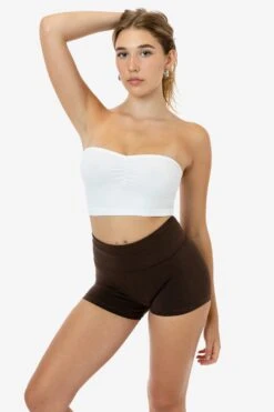 8337GD - Garment Dye Ruched Front Tube Top 22 8337GD - Garment Dye Ruched Front Tube Top -Builtd Store 8337GD WHITE 1