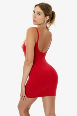 83601GD - Garment Dye Spaghetti Mini Dress -Builtd Store 83601GD CLASSICRED 3