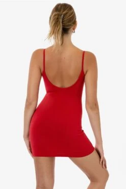 83601GD - Garment Dye Spaghetti Mini Dress -Builtd Store 83601GD CLASSICRED 4