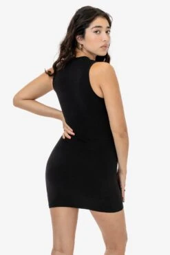 83665GD - Garment Dye Sleeveless Crewneck Mini Dress -Builtd Store 83665GD BRITTANY BLACK 2