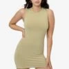 83665GD - Garment Dye Sleeveless Crewneck Mini Dress