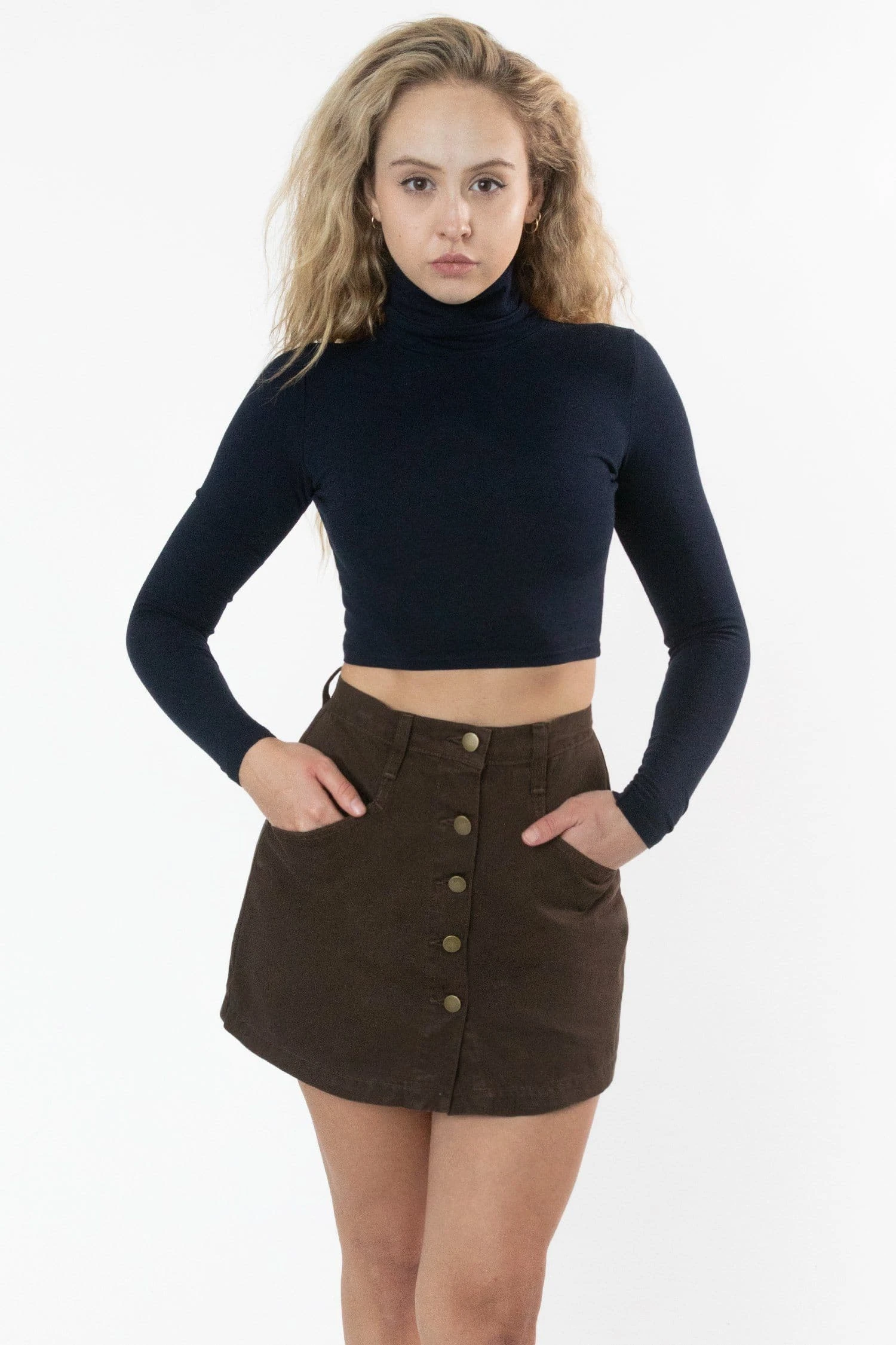 8366GD - Cropped Cotton Spandex Garment Dye Turtleneck 13 8366GD - Cropped Cotton Spandex Garment Dye Turtleneck - Image 13