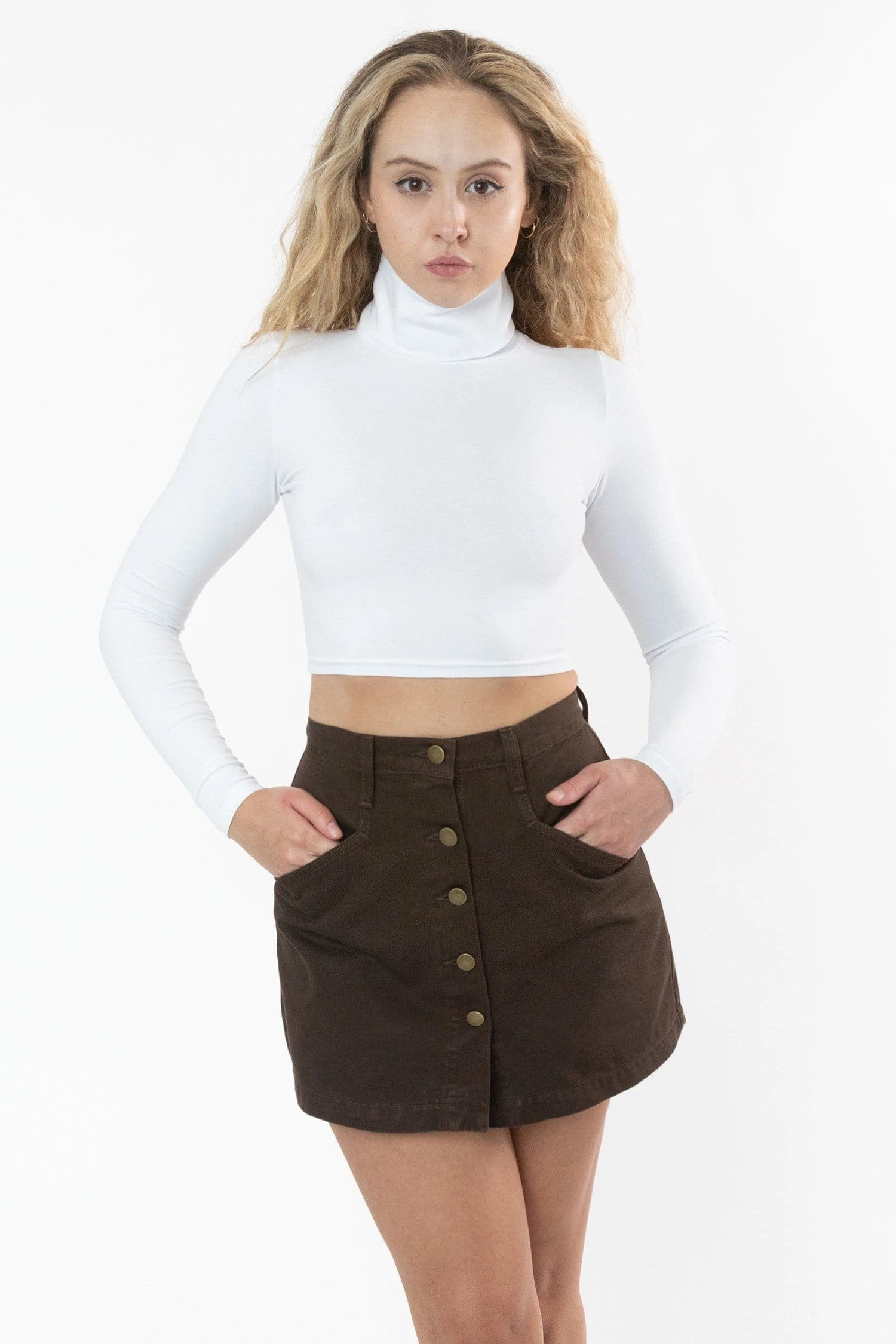 8366GD - Cropped Cotton Spandex Garment Dye Turtleneck 6 8366GD - Cropped Cotton Spandex Garment Dye Turtleneck - Image 6