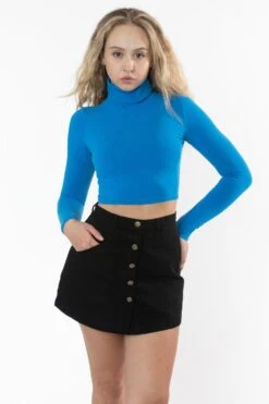8366GD - Cropped Cotton Spandex Garment Dye Turtleneck 20 8366GD - Cropped Cotton Spandex Garment Dye Turtleneck -Builtd Store 8366GD 3