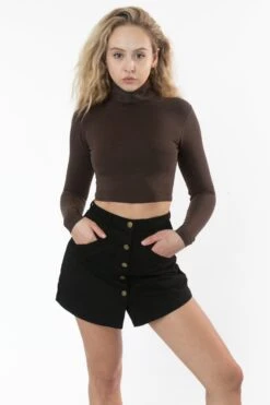 8366GD - Cropped Cotton Spandex Garment Dye Turtleneck 22 8366GD - Cropped Cotton Spandex Garment Dye Turtleneck -Builtd Store 8366GD 4