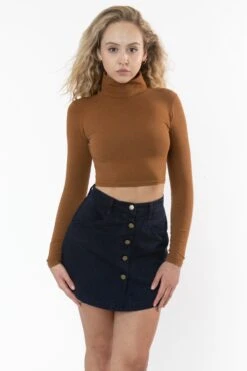 8366GD - Cropped Cotton Spandex Garment Dye Turtleneck 27 8366GD - Cropped Cotton Spandex Garment Dye Turtleneck -Builtd Store 8366GD 6