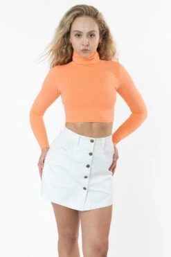 8366GD - Cropped Cotton Spandex Garment Dye Turtleneck 24 8366GD - Cropped Cotton Spandex Garment Dye Turtleneck -Builtd Store 8366GD 7