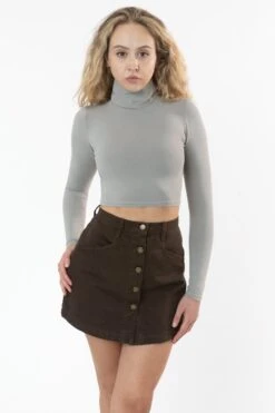 8366GD - Cropped Cotton Spandex Garment Dye Turtleneck 25 8366GD - Cropped Cotton Spandex Garment Dye Turtleneck -Builtd Store 8366GD 9