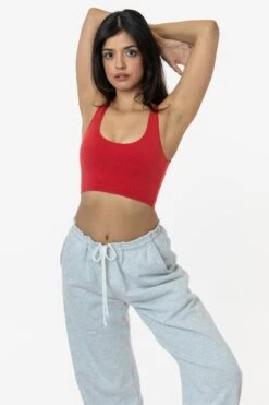 8383GD - Garment Dye Cotton Spandex Crop Tank 26 8383GD - Garment Dye Cotton Spandex Crop Tank -Builtd Store 8383gd classicred