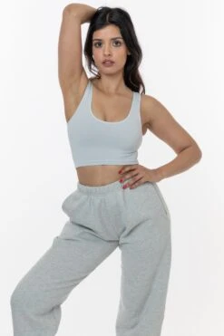 8383GD - Garment Dye Cotton Spandex Crop Tank 36 8383GD - Garment Dye Cotton Spandex Crop Tank -Builtd Store 8383gd lightgrey