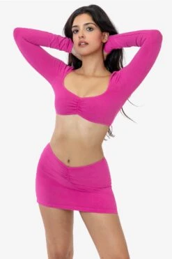 8388GD - Garment Dye Ruched Front Mini Skirt -Builtd Store 8388GD 8387GD RASPBERRY2k 5180b923 d7e7 4f6d 9892 9a8410e4facc