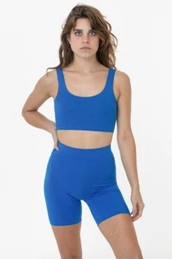 8383 - Cotton Spandex Tank Crop Top -Builtd Store 83 blue2