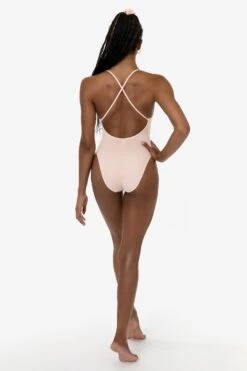 B308GD - Garment Dye Spaghetti Ruched Front Crossback Bodysuit -Builtd Store B308GD F 10k