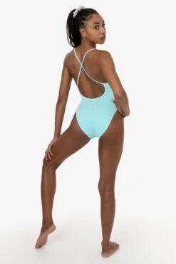 B308GD - Garment Dye Spaghetti Ruched Front Crossback Bodysuit -Builtd Store B308GD F 6k