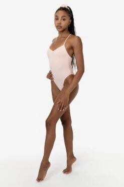 B308GD - Garment Dye Spaghetti Ruched Front Crossback Bodysuit -Builtd Store B308GD F 9k