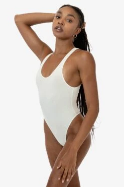 B310GD - Garment Dye Tank Thong Bodysuit -Builtd Store B310GD CREME 1k