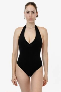 B312GD - Garment Dye Halter Bodysuit 30 B312GD - Garment Dye Halter Bodysuit -Builtd Store B312GD BLACK 1