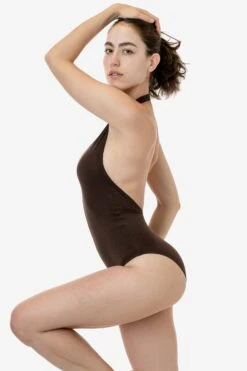 B312GD - Garment Dye Halter Bodysuit 26 B312GD - Garment Dye Halter Bodysuit -Builtd Store B312GD CHOCOLATE 3