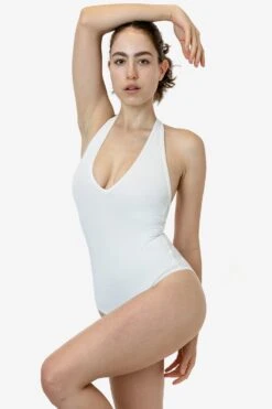 B312GD - Garment Dye Halter Bodysuit 27 B312GD - Garment Dye Halter Bodysuit -Builtd Store B312GD WHITE 2