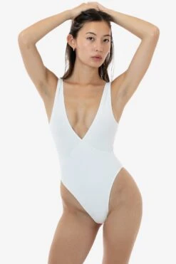 B362GD - Sleeveless Wrap Front Bodysuit -Builtd Store B362GD white 1S