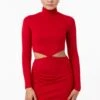 PON408 - Ponte Diamond Cutout Dress