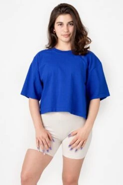 1820GD - Oversized Crop Tee -Builtd Store EDIE COBALTZ