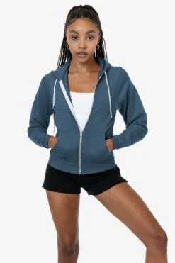 F97 Unisex - Flex Fleece Zip Up Hoodie -Builtd Store F97 seablue1