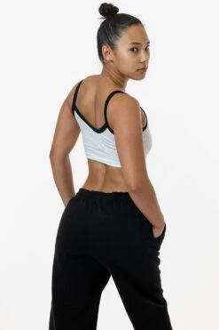 FF016 - Poly Cotton Cropped Spaghetti Tank Top -Builtd Store FF016 JENNY 6S