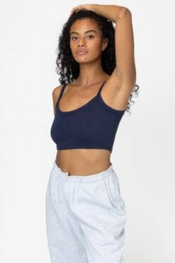 FF016 - Poly Cotton Cropped Spaghetti Tank Top -Builtd Store FF016 4