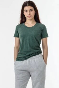 FF3001 - Short Sleeve Cotton-Poly T-Shirt 10 FF3001 - Short Sleeve Cotton-Poly T-Shirt -Builtd Store FF3001 HEATHER FOREST