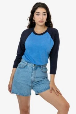 FF53 - 3/4 Sleeve Poly Cotton Raglan -Builtd Store FF53 BRITTANY HLBNVY