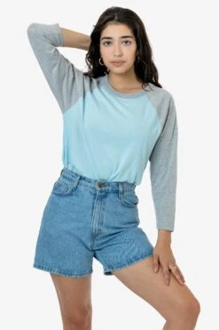 FF53 - 3/4 Sleeve Poly Cotton Raglan -Builtd Store FF53 BRITTANY LBLHGRY