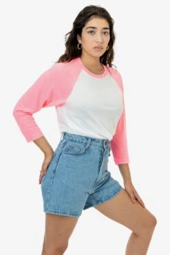 FF53 - 3/4 Sleeve Poly Cotton Raglan -Builtd Store FF53 BRITTANY WHITENHP