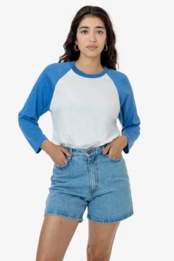 FF53 - 3/4 Sleeve Poly Cotton Raglan