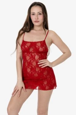 FNS338 - Floral Lace Ruched Chemise -Builtd Store FNS338 MORELLO 1